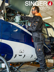 combinaison de travail gris et orange singer