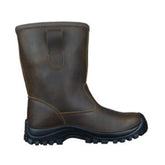 bottes fourrée en cuir marron baudou