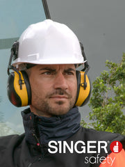 CASQUE DE CHANTIER EN A.B.S. SERRAGE CRÉMAILLÈRE - SINGER