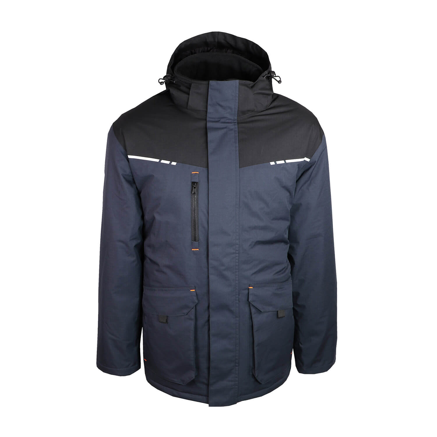 parka hiver ripstop noir et bleu singer