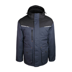 parka hiver ripstop noir et bleu singer