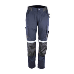 pantalon cargo bleu avec bandes réfléchissantes singer