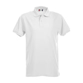 polo stretch blanc clique