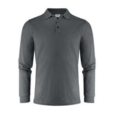 polo longues manches gris