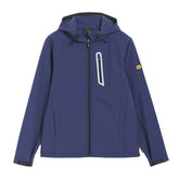 softshell à capuche bleue