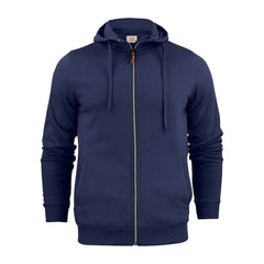 sweat à capuche zippé bleu marine printer