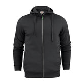 sweat à capuche zippé noir printer