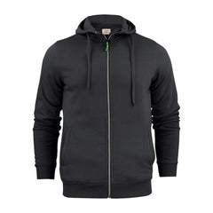 sweat à capuche zippé noir printer