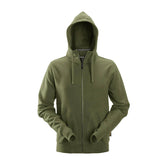 sweat à capuche zippé khaki snickers