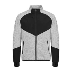 veste tricotée gris chiné clique