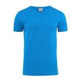 t-shirt col-v bleu printer