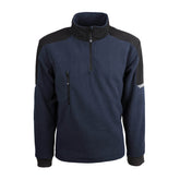 sweat 1/4 de zip bleu singer