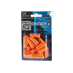 BOUCHONS D'OREILLES PU. SNR: 34 DB. BLISTER 20 PIÈCES - SINGER SAFETY