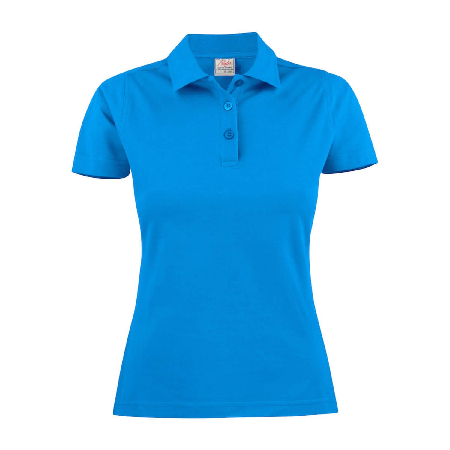 polo coton femme bleu printer