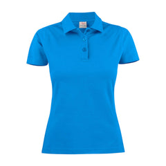 polo coton femme bleu printer