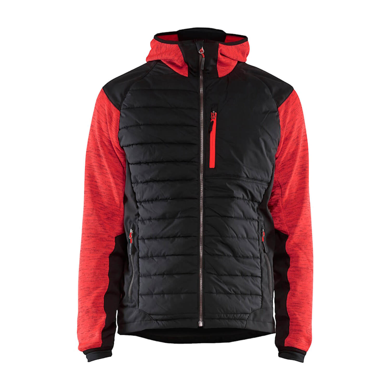 veste hybride noir et rouge blaklader